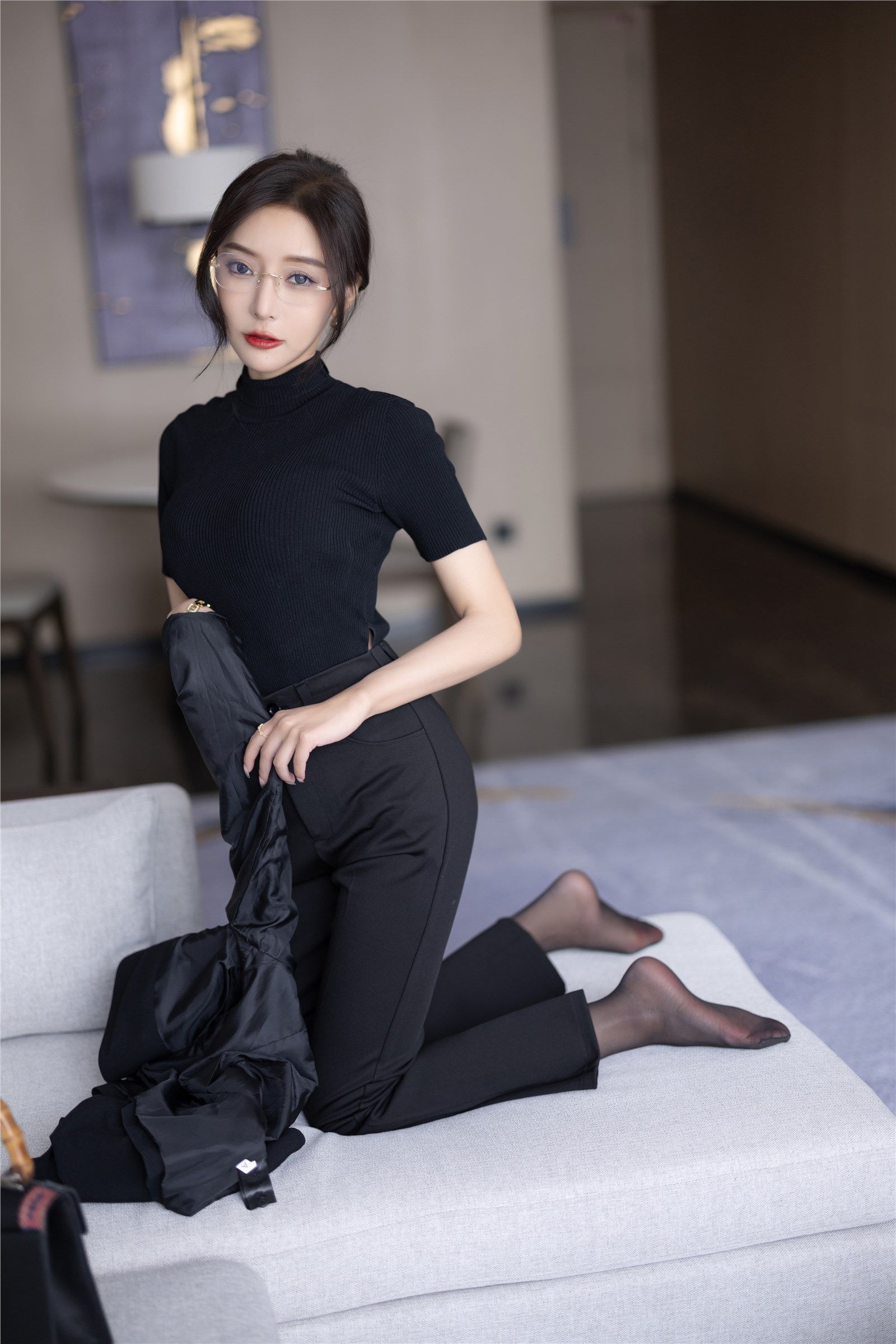 Wang Xinyao Yanni - NO.012 Buy watermark free black suit with pants, Gao Qilan(38)